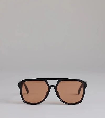 Eyes On Me Oversized Aviator Sunglasses