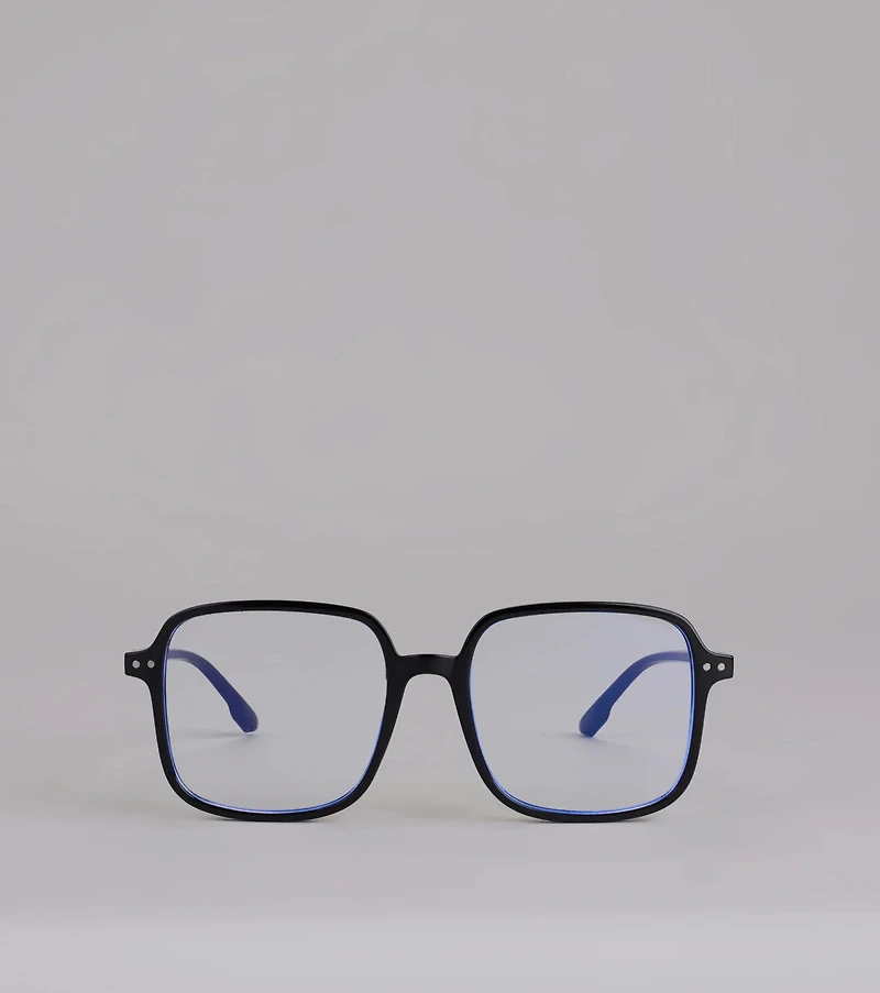 Preppy Vibe Oversized Blue Light Glasses