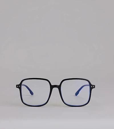 Preppy Vibe Oversized Blue Light Glasses