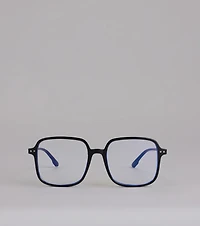 Preppy Vibe Oversized Blue Light Glasses