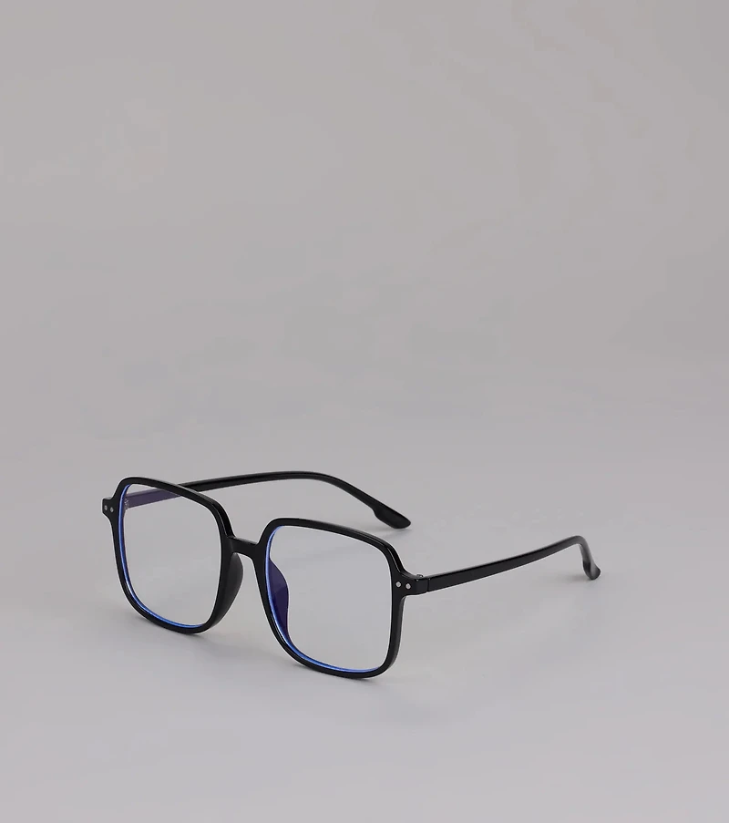 Preppy Vibe Oversized Blue Light Glasses