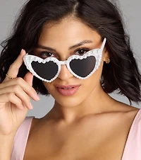 Glam At Heart Pearl Sunglasses