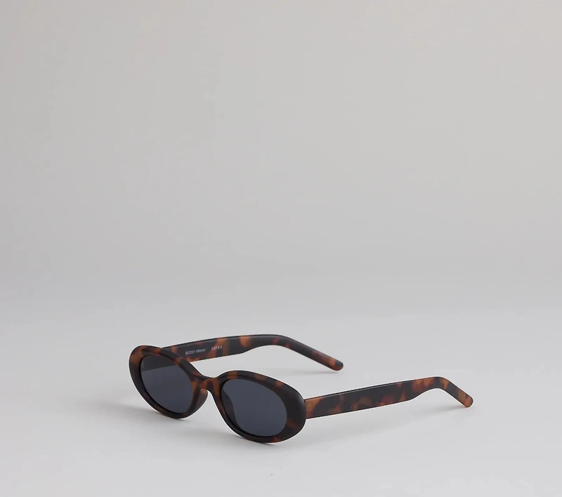 Retro Mood Tortoiseshell Oval Sunglasses