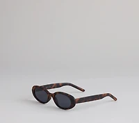 Retro Mood Tortoiseshell Oval Sunglasses