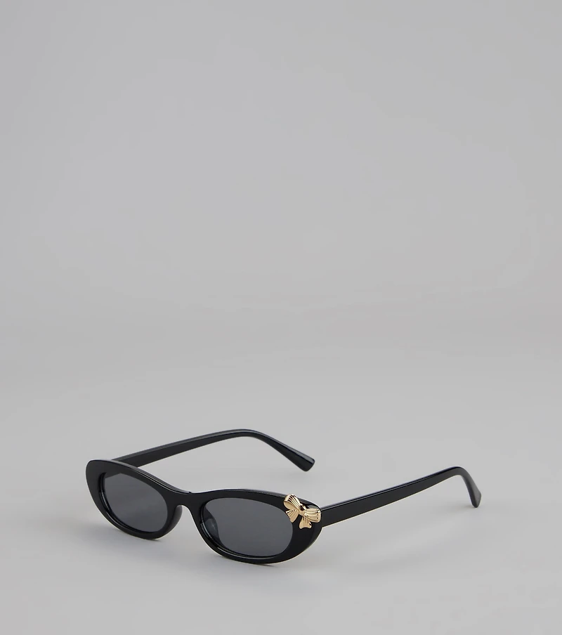 Sweet Bow Charm Cat Eye Sunglasses