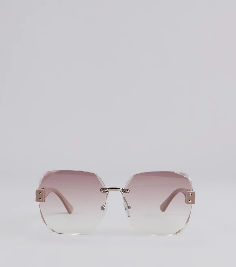 Out Of Office Gradient Oversized Sunglasses