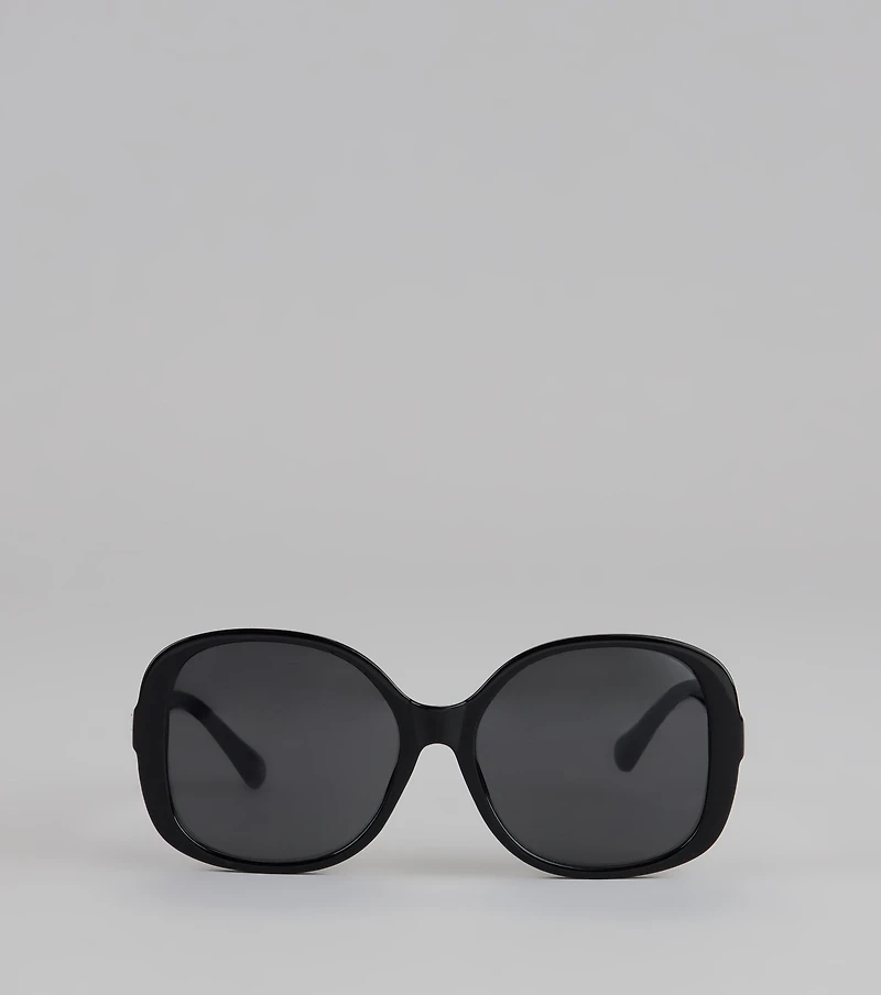 Too Glam To Care Oversized Braid Sunglasses