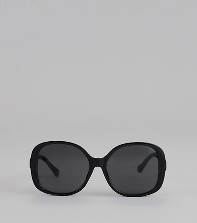 Too Glam To Care Oversized Braid Sunglasses