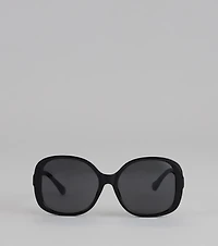 Too Glam To Care Oversized Braid Sunglasses