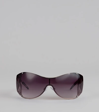 Too Bold to Block Shield Zebra Sunglasses