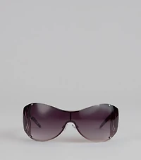 Too Bold to Block Shield Zebra Sunglasses