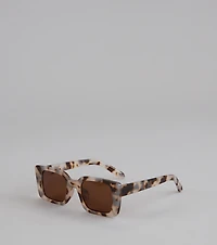 Shade Shift Leopard Square Sunglasses