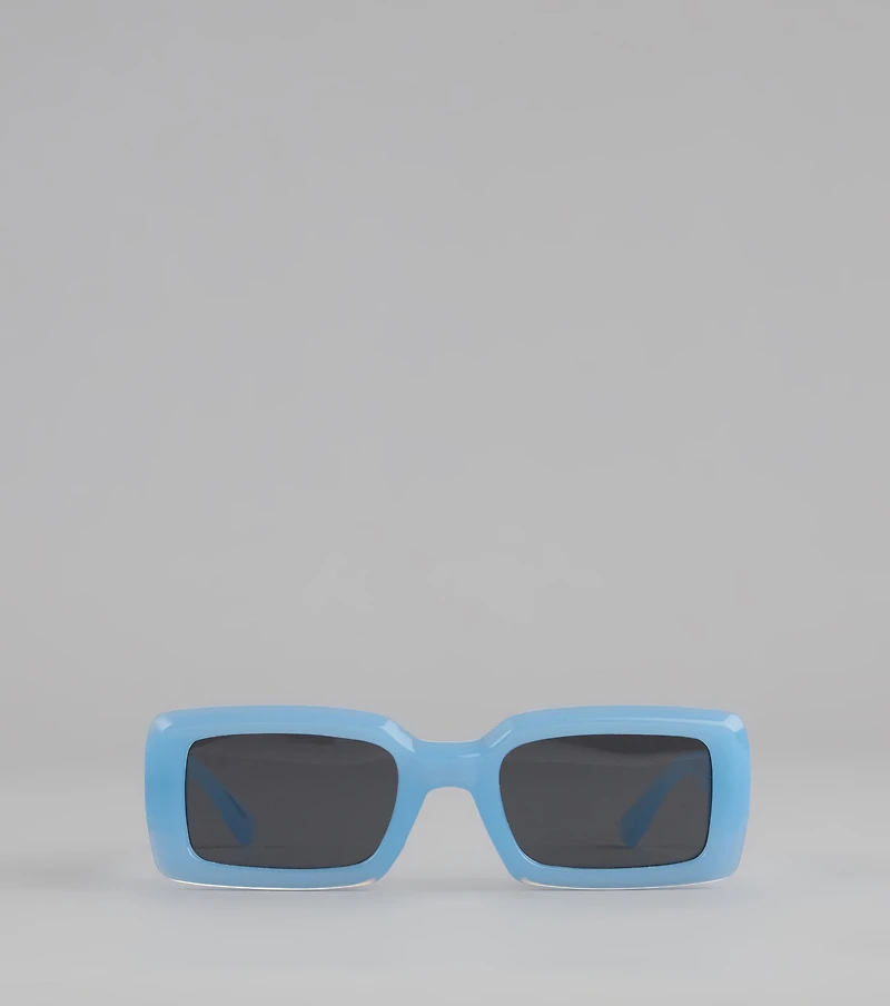 No Paparazzi Please Rectangle Sunglasses