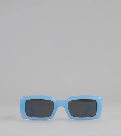 No Paparazzi Please Rectangle Sunglasses