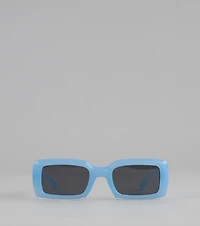 No Paparazzi Please Rectangle Sunglasses