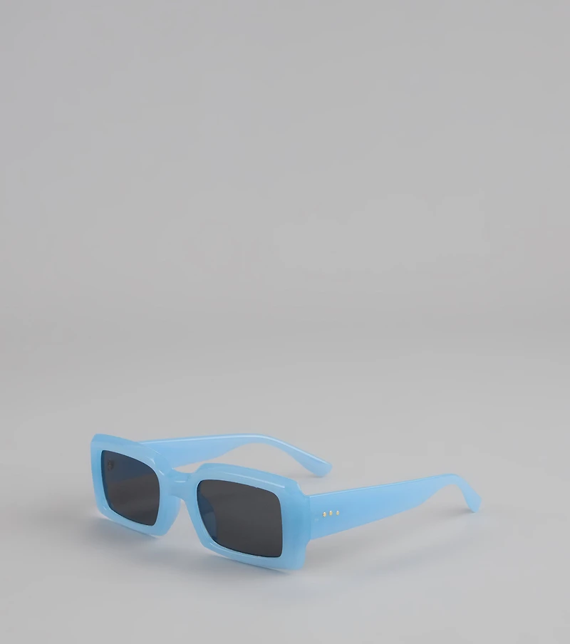 No Paparazzi Please Rectangle Sunglasses