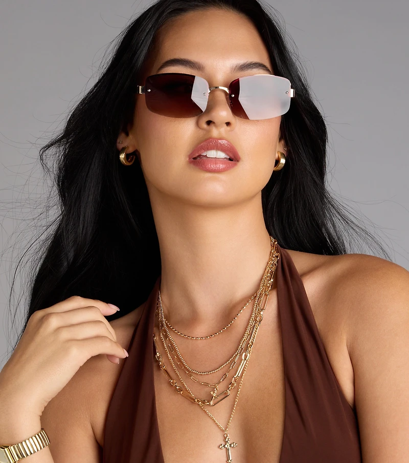 Shady Business Square Frame Sunglasses