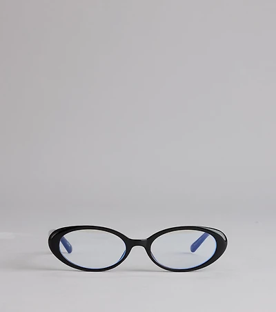 Smart Look Oval Blue Light Glasses