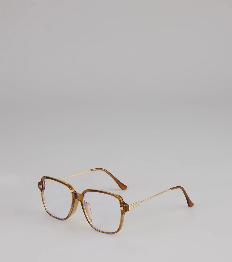 Chic Look Oversized Blue Light Glasses