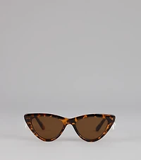 Charm Check Tortoise Cat Eye Sunglasses