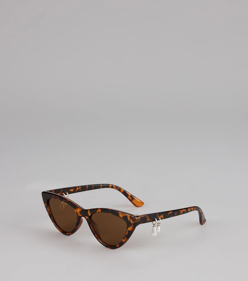Charm Check Tortoise Cat Eye Sunglasses