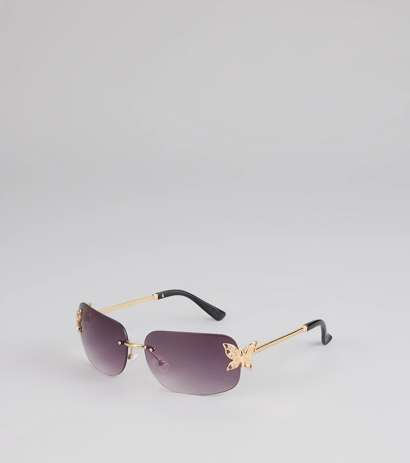 Pretty Intent Butterfly Side Sunglasses