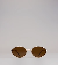 Sleek Mood Metal Oval Sunglasses