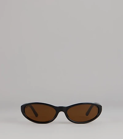 Minimalist Sleek Oval Sunglasses