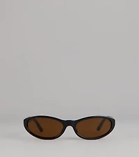 Minimalist Sleek Oval Sunglasses