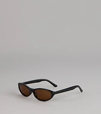 Minimalist Sleek Oval Sunglasses