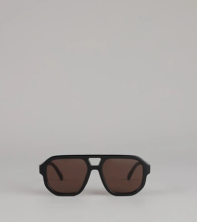 Sharp Turn Aviator Sunglasses