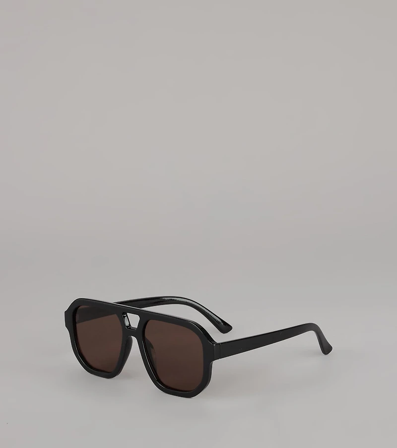 Sharp Turn Aviator Sunglasses