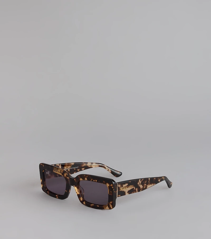 DIFF Espresso Run Square Sunglasses