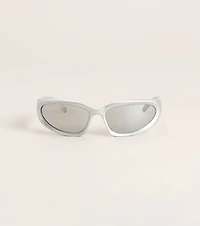 Sleek Attitude Curved Square Sunglasses