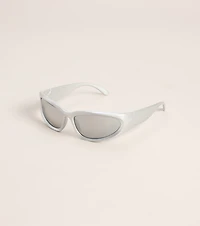 Sleek Attitude Curved Square Sunglasses