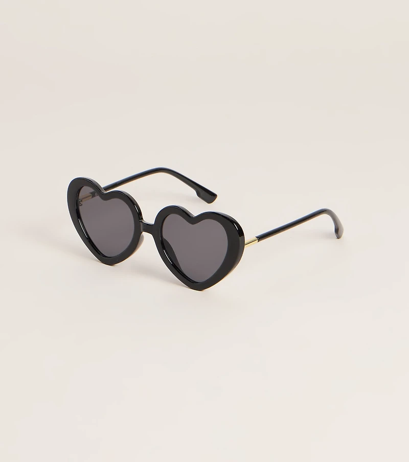 Heart Eyes Flat Top Sunglasses