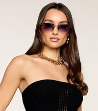 Rich Girl Routine Oval Sunglasses