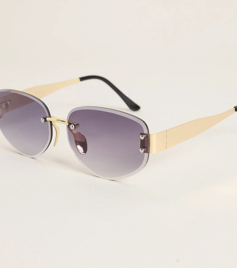 Rich Girl Routine Oval Sunglasses