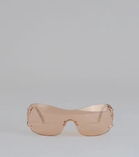 It Girl Energy Rimless Shield Sunglasses