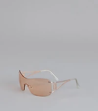 It Girl Energy Rimless Shield Sunglasses