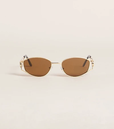 Sleek Off-Duty Vibe Oval Sunglasses