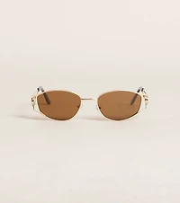 Sleek Off-Duty Vibe Oval Sunglasses