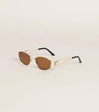 Sleek Off-Duty Vibe Oval Sunglasses