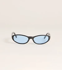 Minimalist Sleek Oval Sunglasses