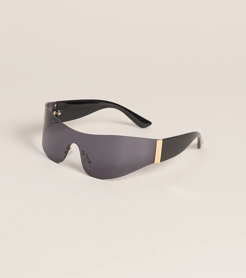 Sleek Edge Shield Sunglasses