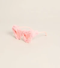Love at First Look Faux Fur Heart Sunglasses