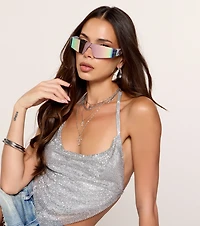 Windsor x Ed Hardy Rose Shield Sunglasses