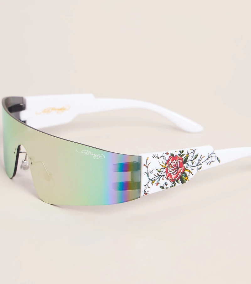 Windsor x Ed Hardy Rose Shield Sunglasses