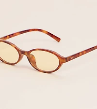 Study Break Retro Oval Sunglasses