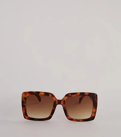 Unfazed Babe Oversized Square Sunglasses